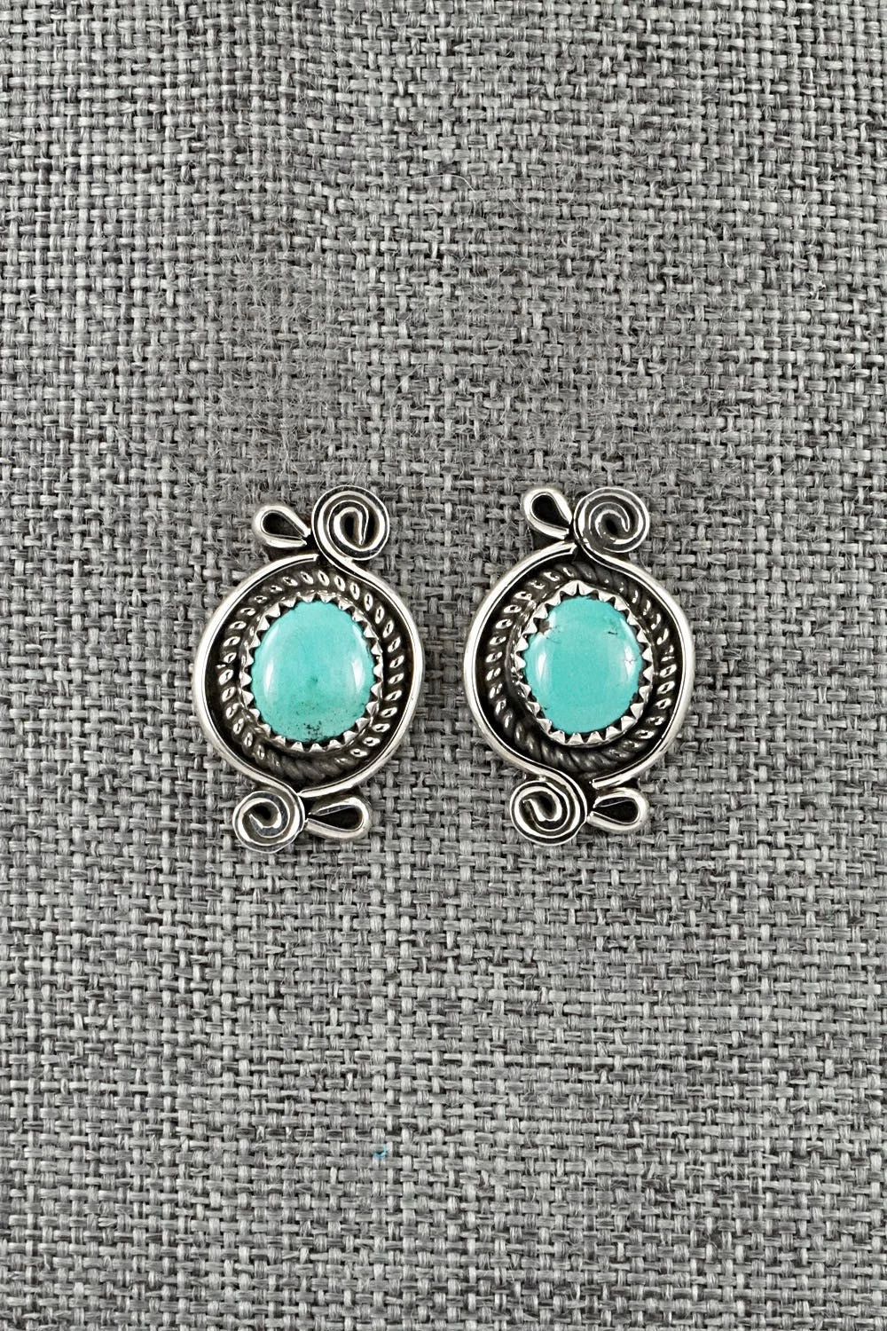 Turquoise & Sterling Silver Necklace and Earrings Set - Phil Nez
