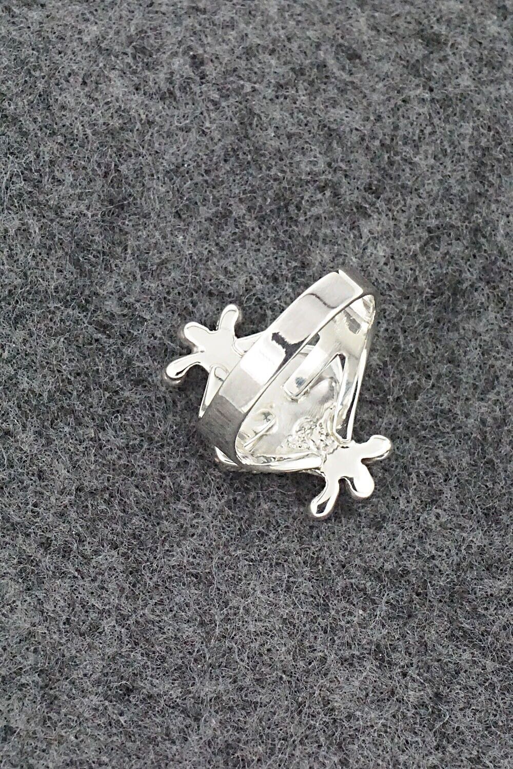 Multi-Stone & Sterling Silver Inlay Ring - James Manygoats - Size 6.25