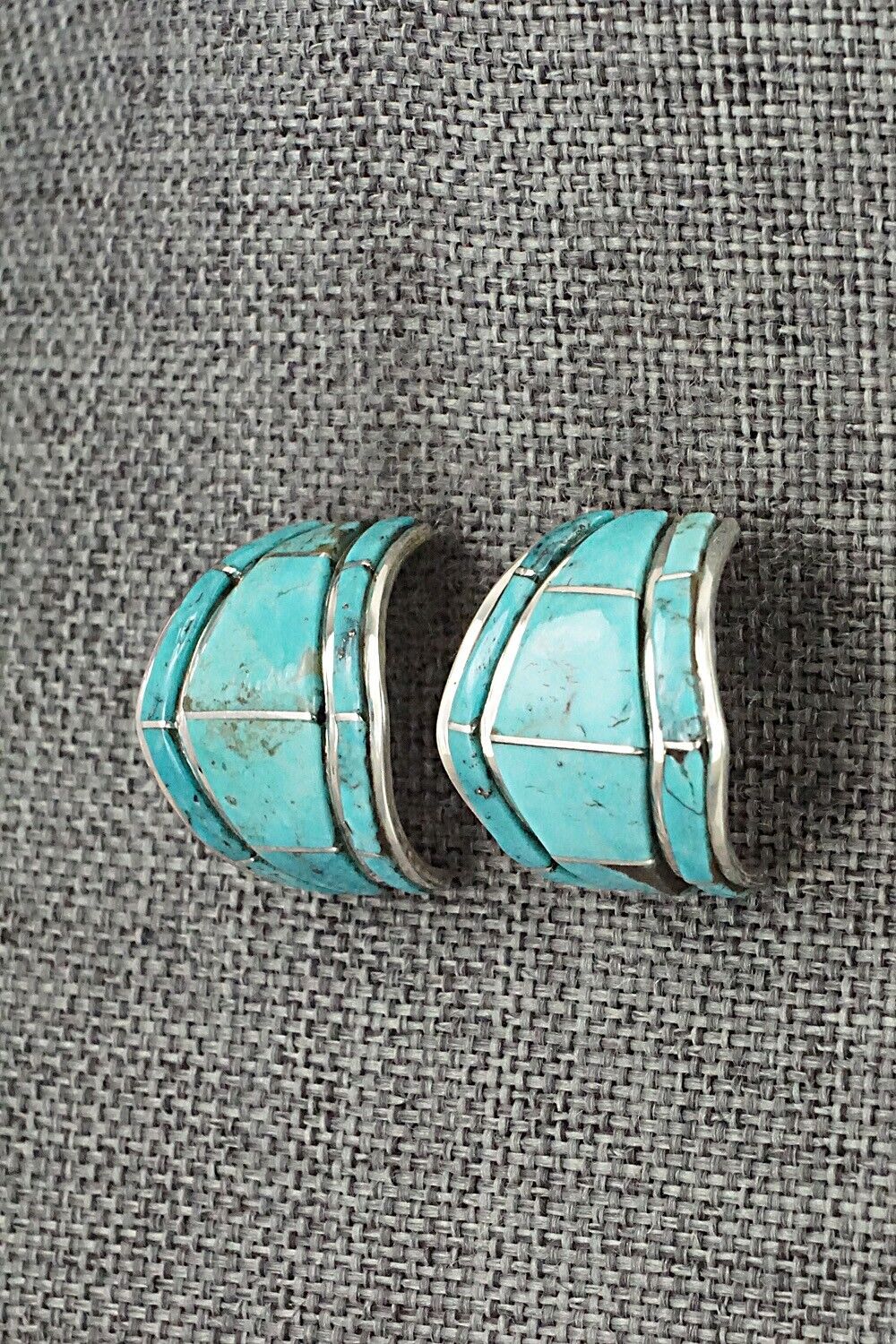 Turquoise & Sterling Silver Earrings - Andrew Enrico