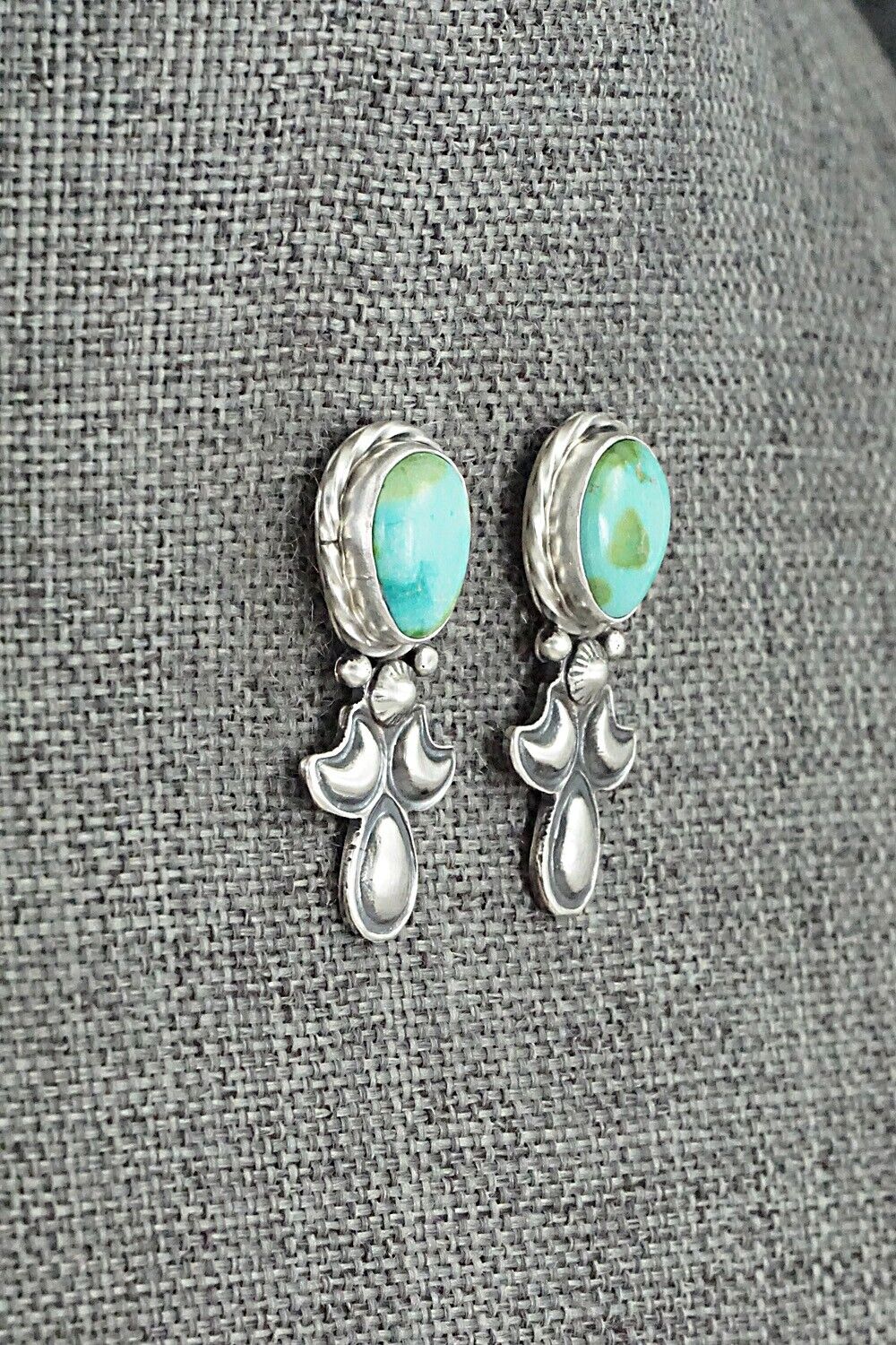 Turquoise & Sterling Silver Squash Blossom Set - Adrienne Gordon