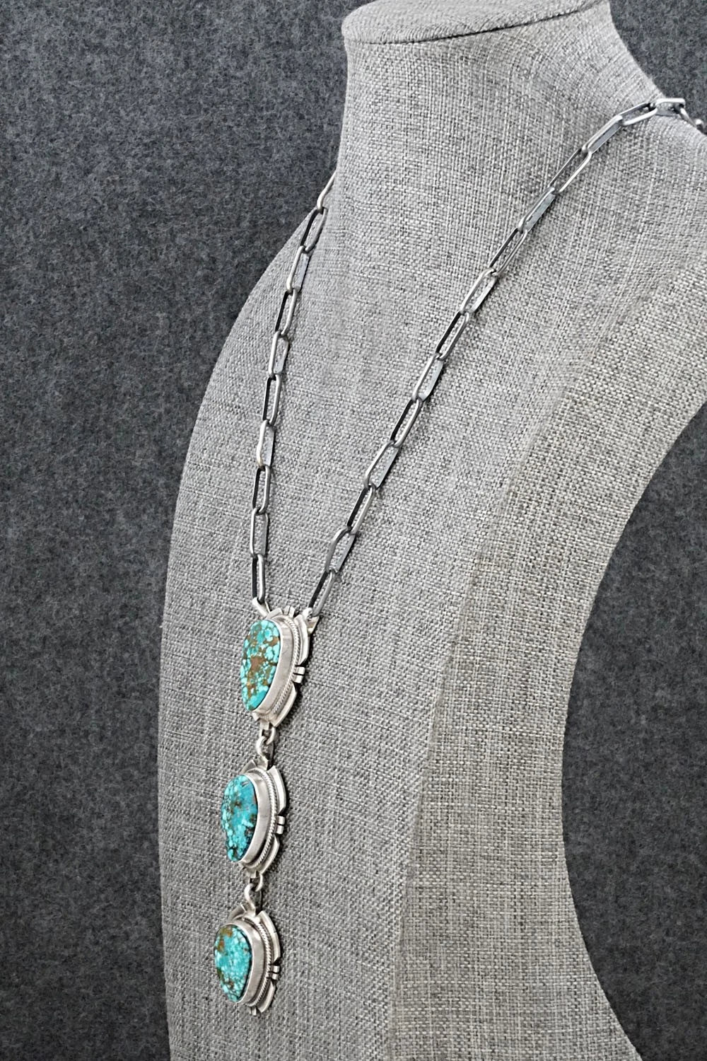 Turquoise & Sterling Silver Necklace - Randy Billy