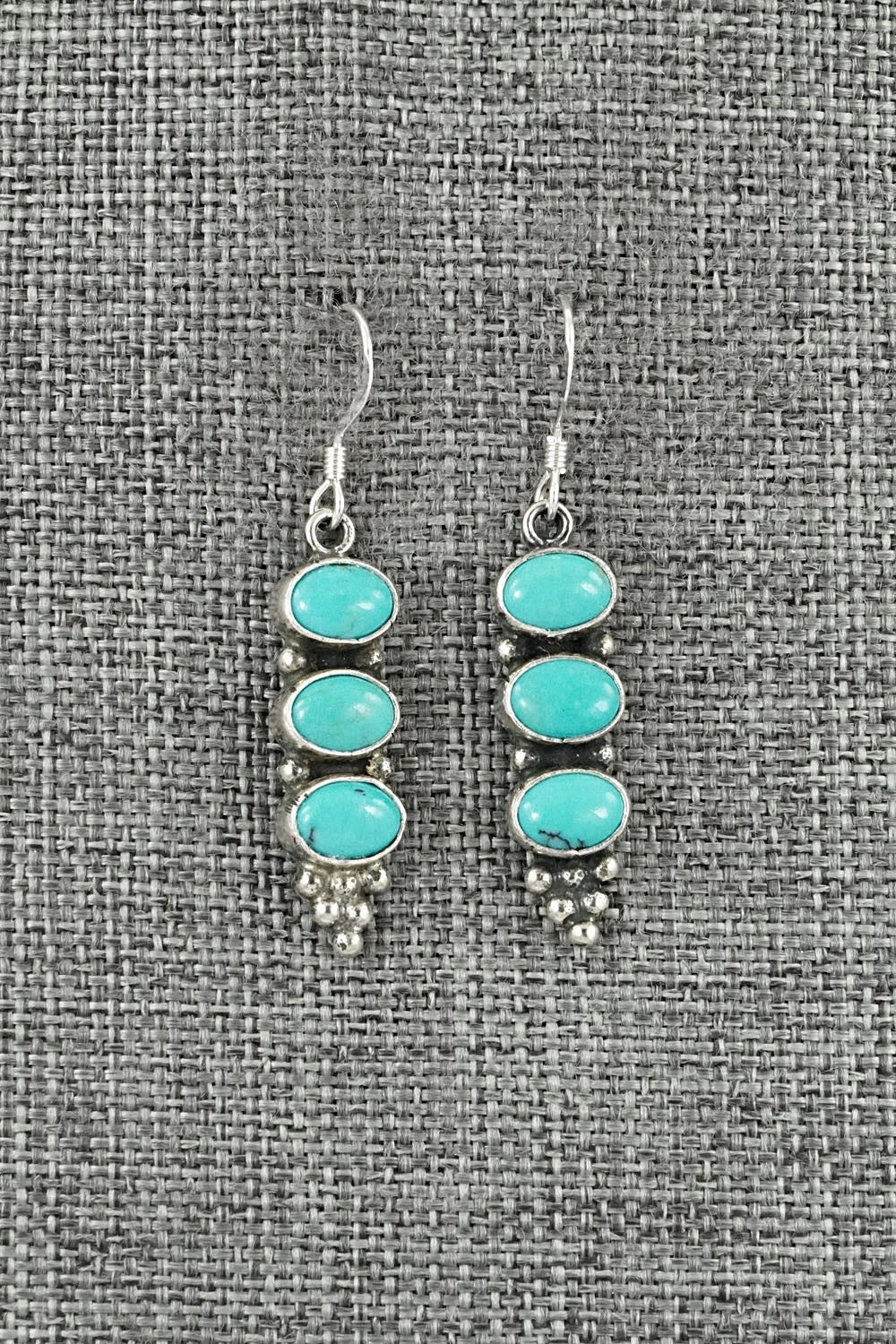 Turquoise & Sterling Silver Earrings - Gary Shorty