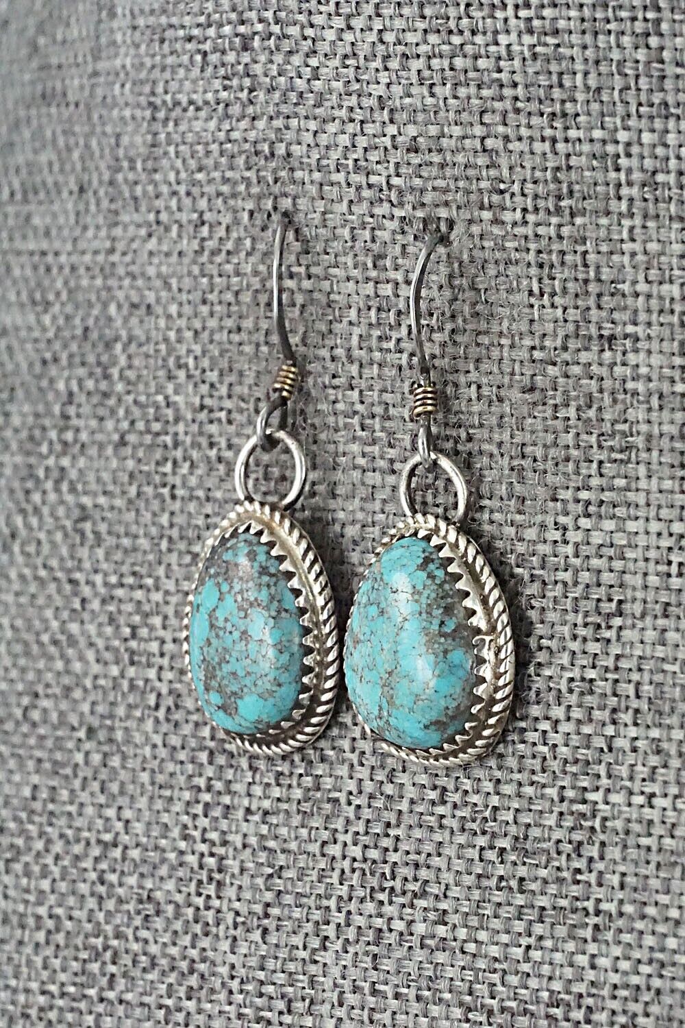 Turquoise & Sterling Silver Earrings - Ernest Hawthorne