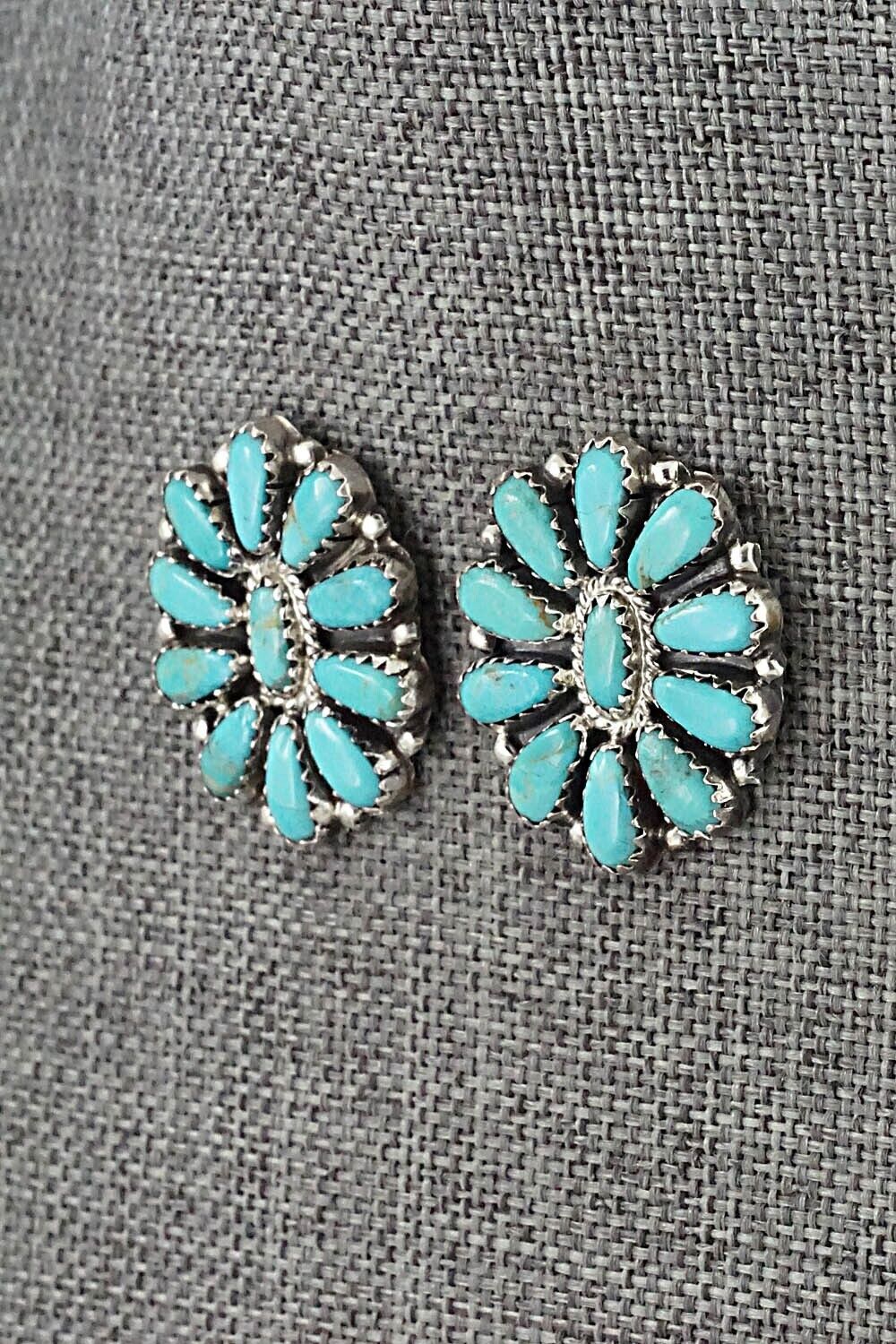 Turquoise & Sterling Silver Squash Blossom Set - Zeita Begay