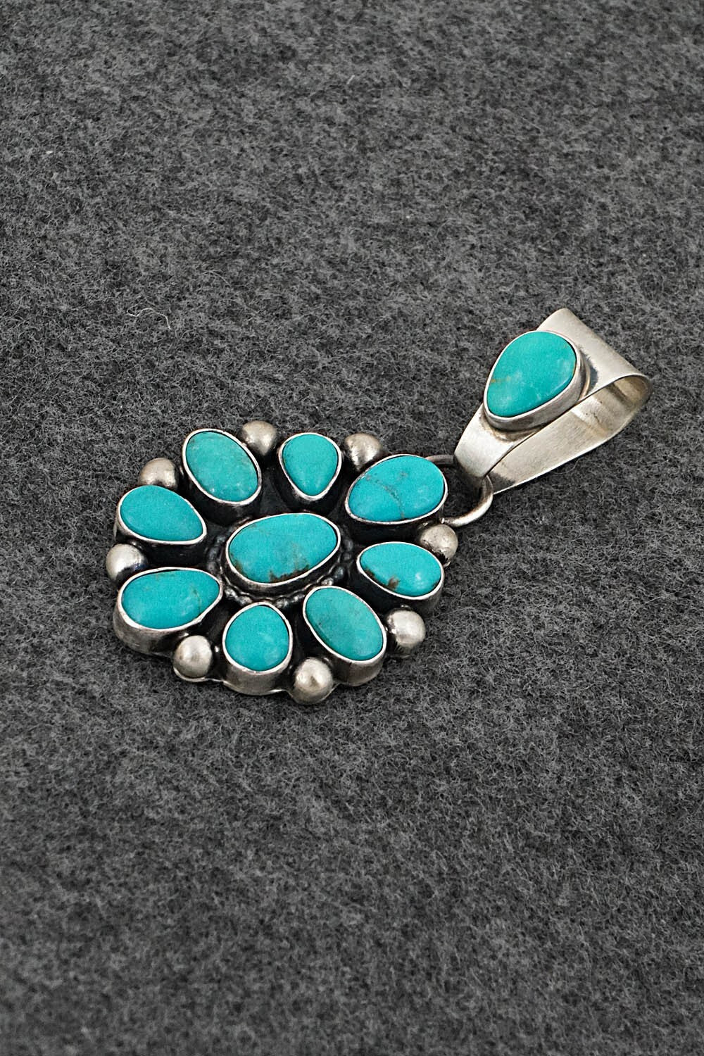 Turquoise & Sterling Silver Pendant - Kathleen Livingston