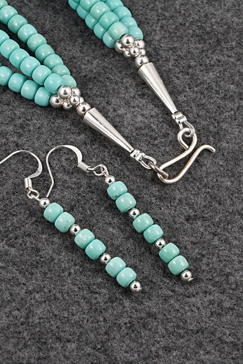 Turquoise & Sterling Silver Necklace Set - Erika Brown