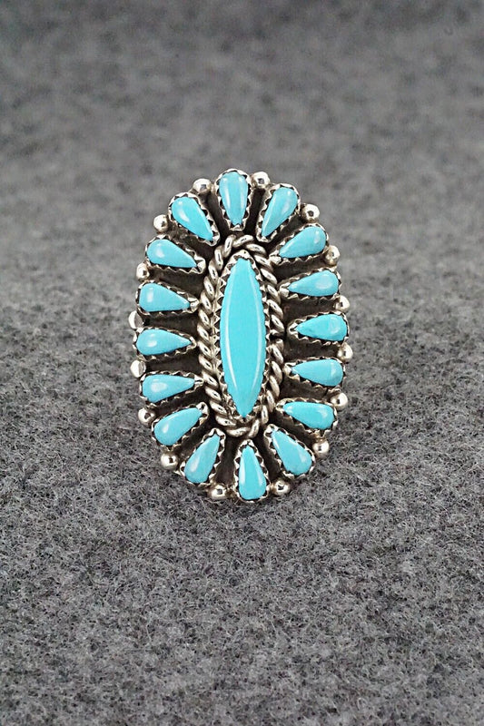 Turquoise & Sterling Silver Ring - George Gasper - Size 7