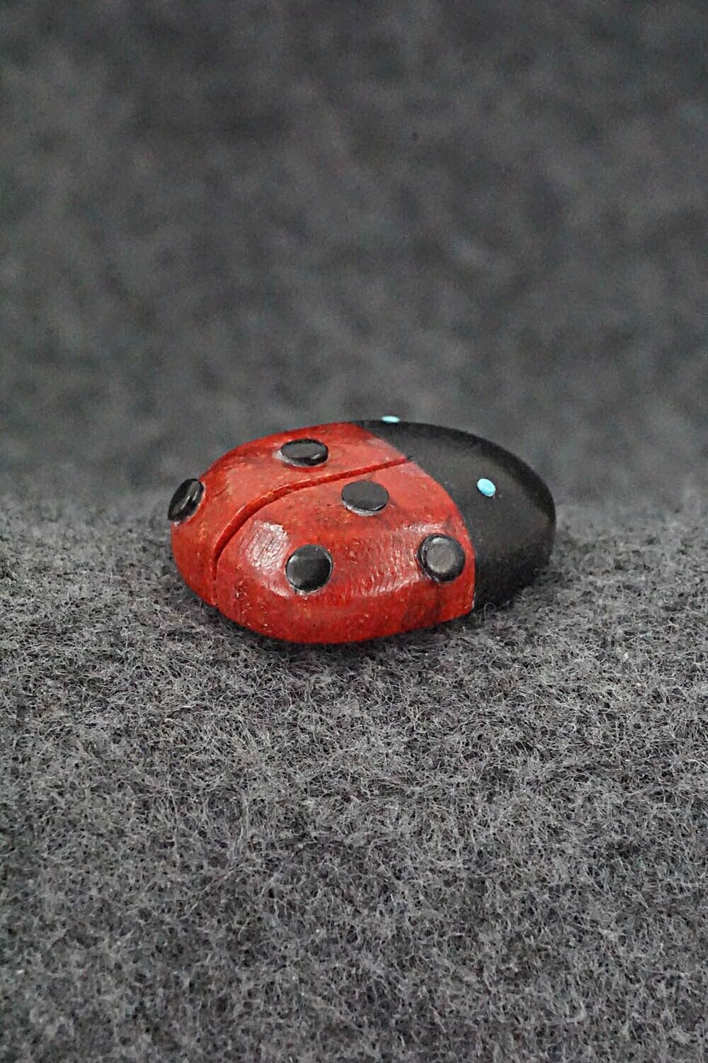 Ladybug Zuni Fetish Carving - Reynold Lunasee
