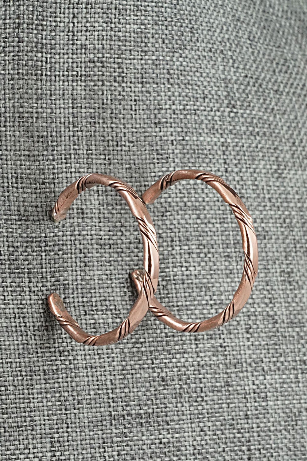 Copper Hoop Earrings - Elaine Tahe