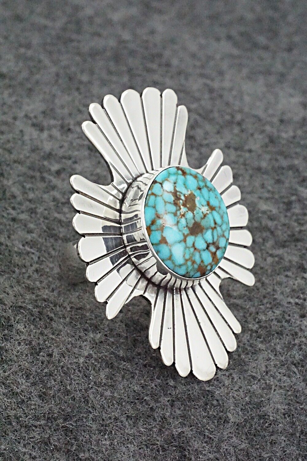 Turquoise & Sterling Silver Ring - Marita Benally - Size 8