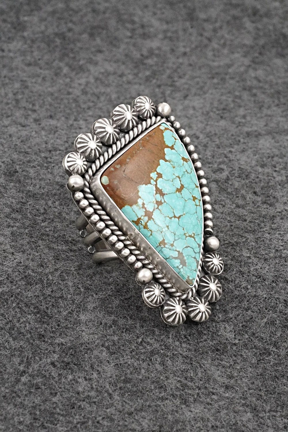 Turquoise & Sterling Silver Ring - Michael Calladitto - Size 8