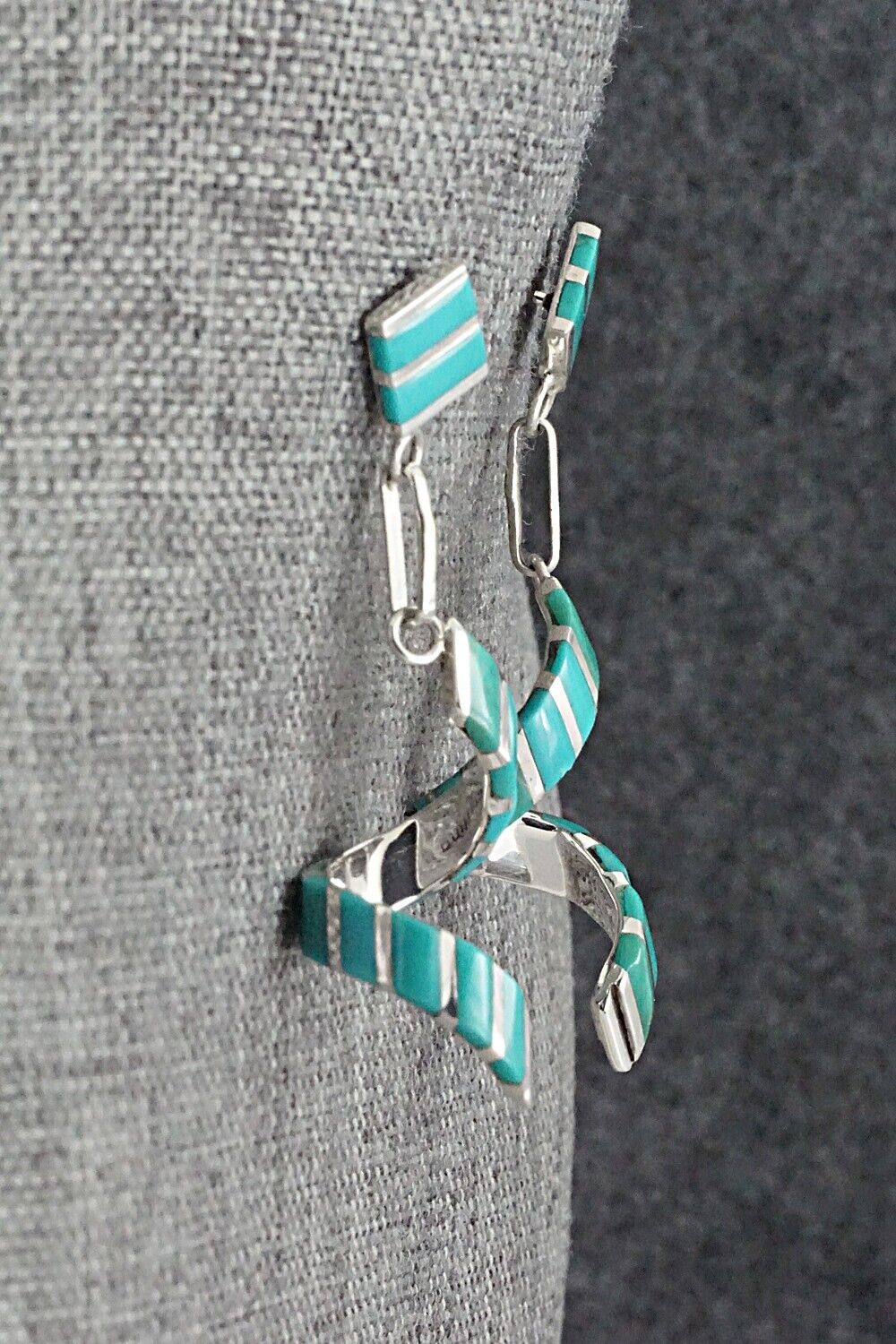 Turquoise & Sterling Silver Earrings - Shawn Shetya