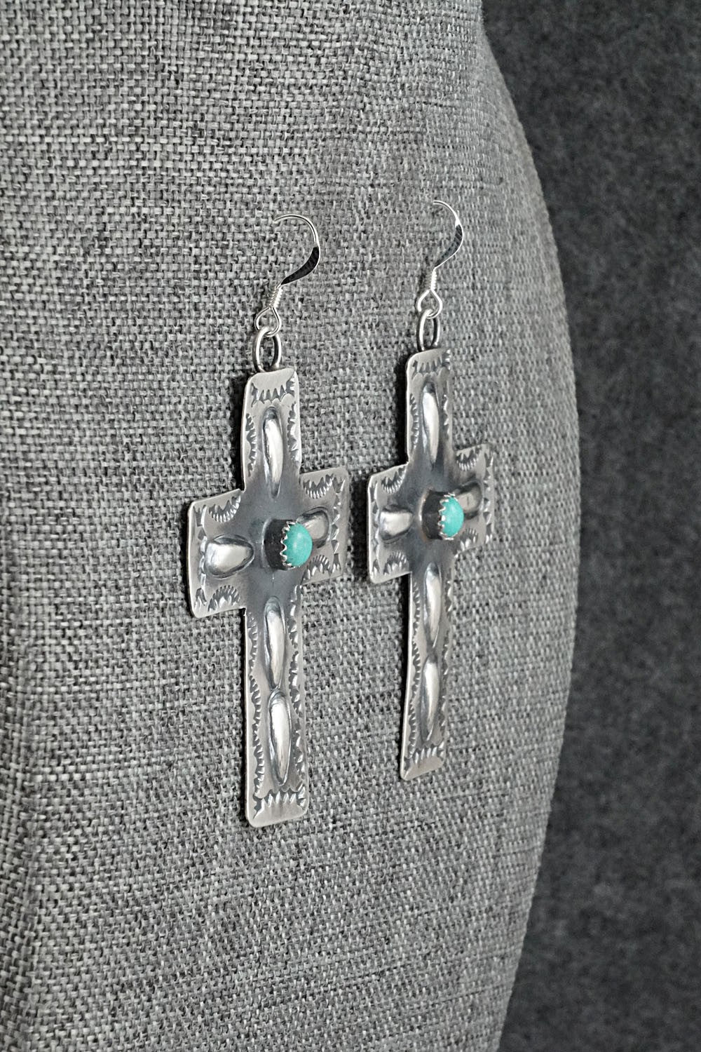 Turquoise & Sterling Silver Earrings - Tim Yazzie