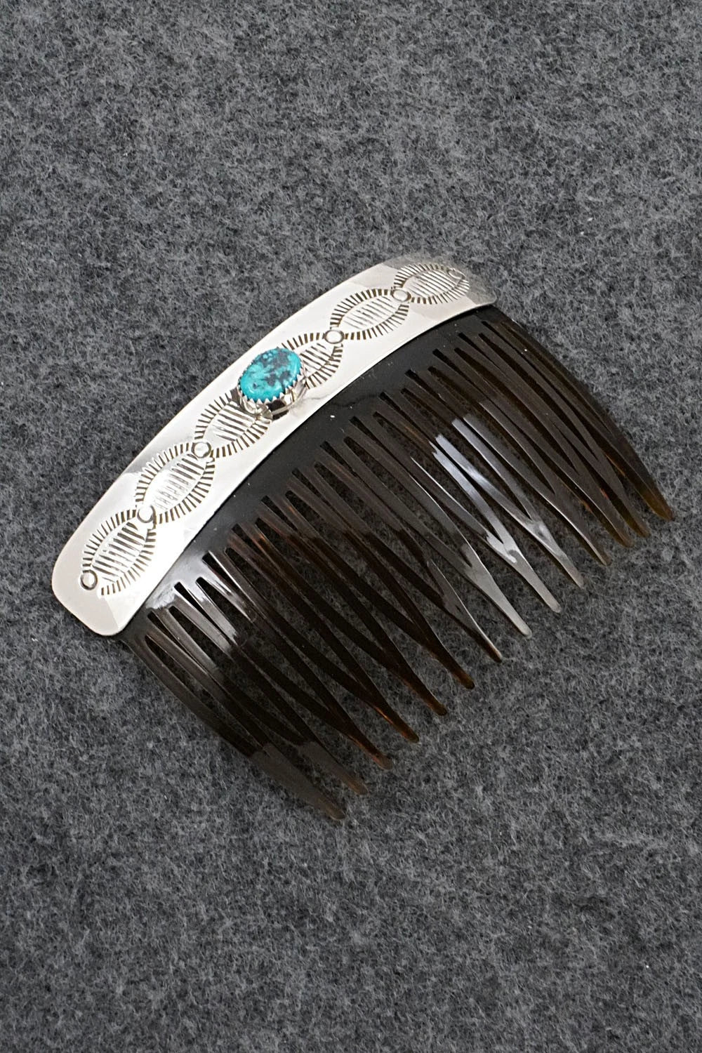Turquoise & Sterling Silver Hair Combs - Joann Silver