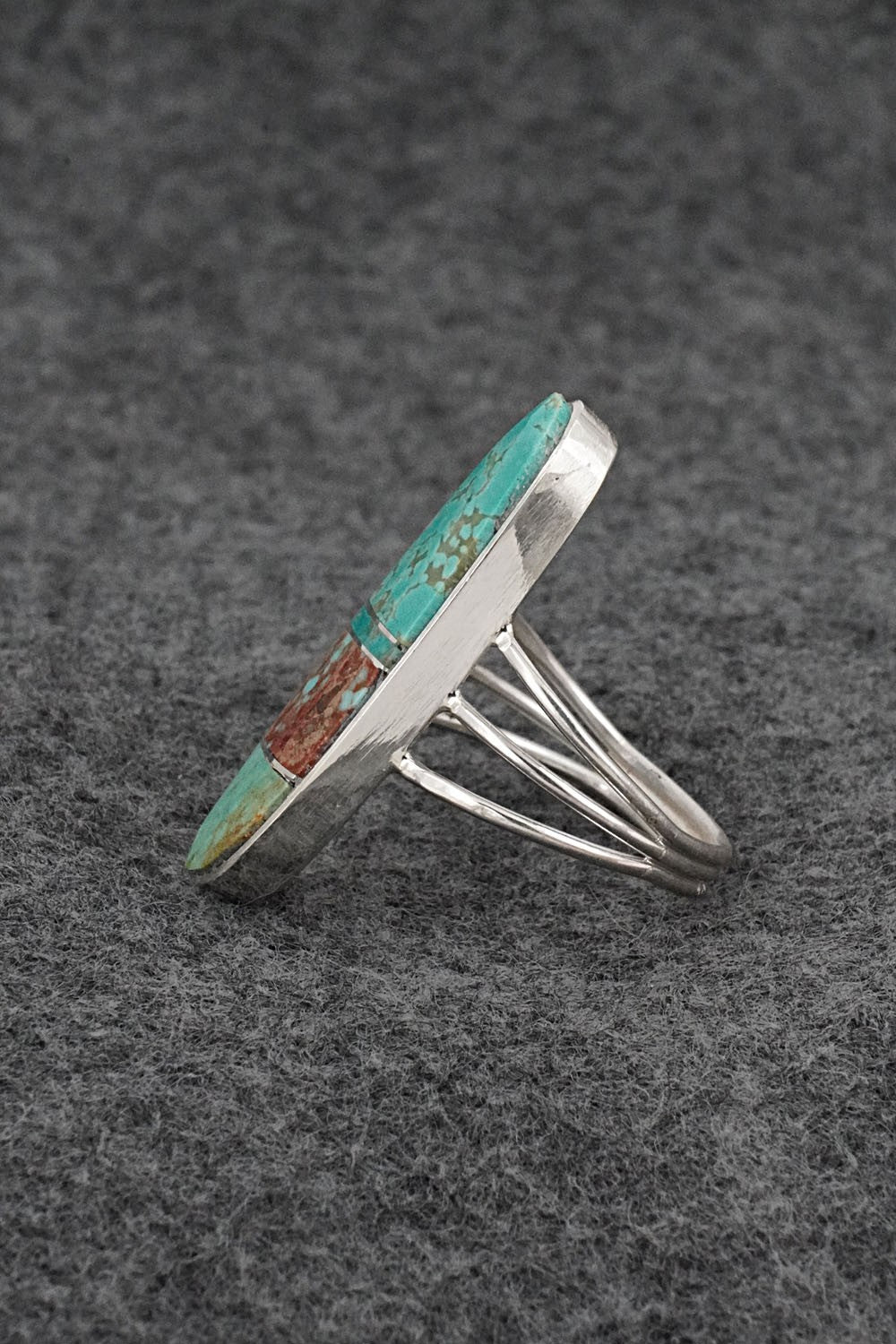 Turquoise & Sterling Silver Ring - Harold Smith - Size 9