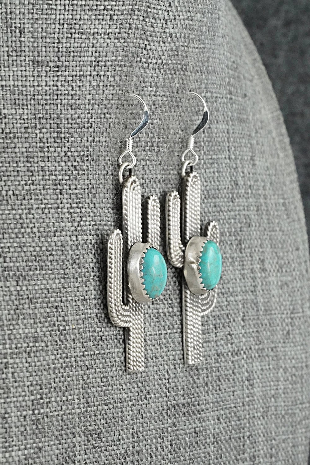 Turquoise & Sterling Silver Earrings - Annette Chiquito