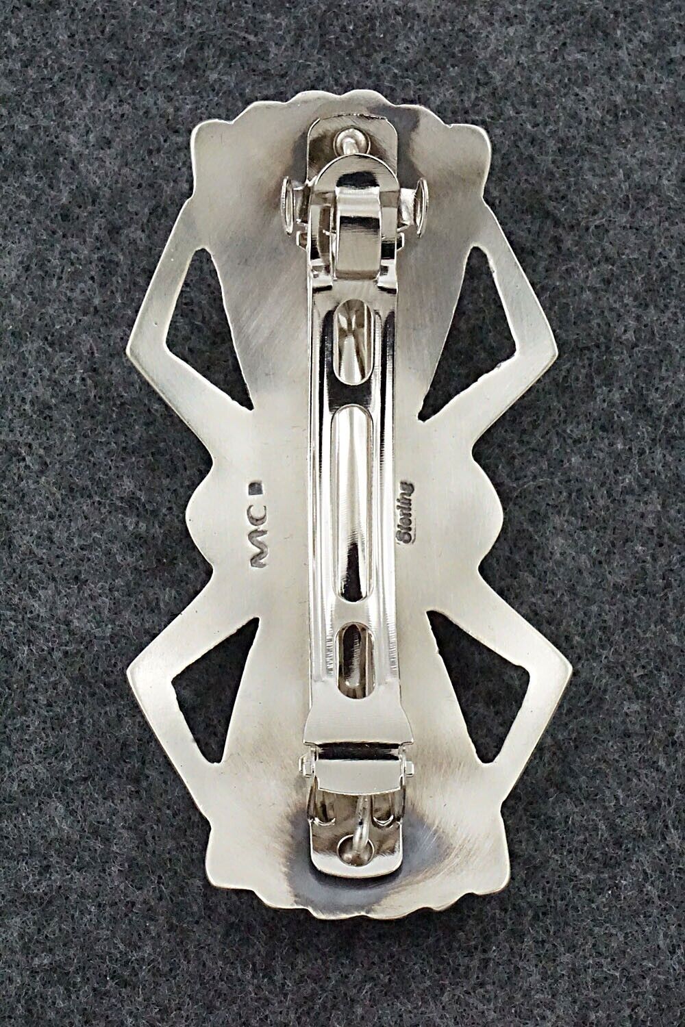 Turquoise & Sterling Silver Hair Barrette - Martha Cayatineto