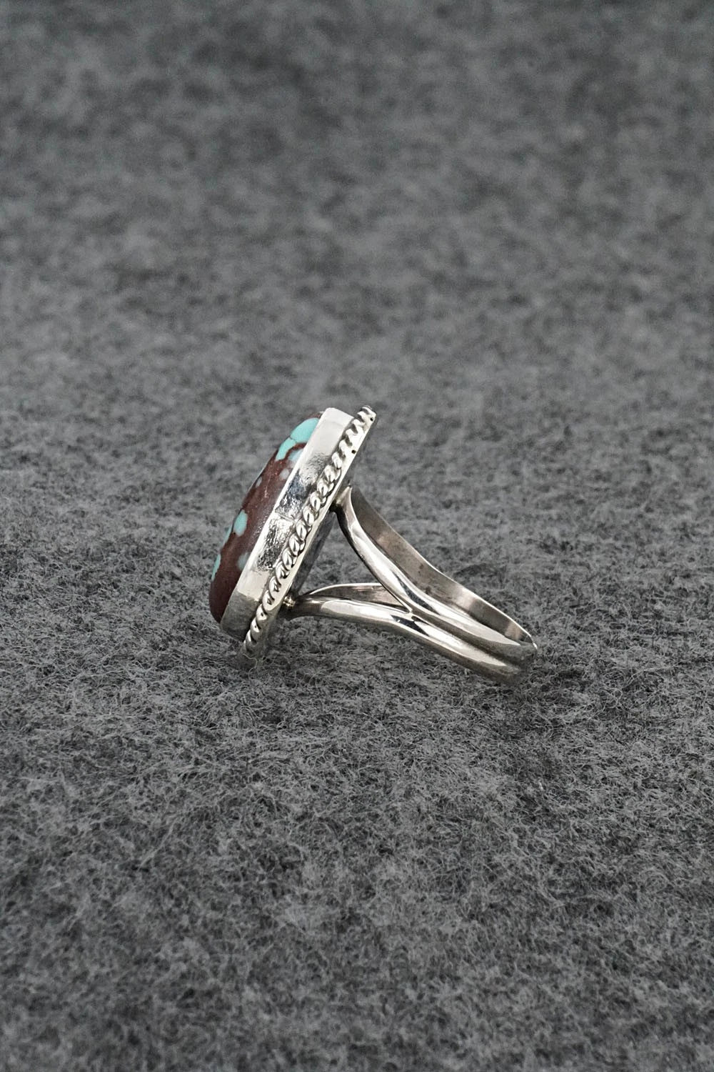 Turquoise & Sterling Silver Ring - Eugene Gruber - Size 5