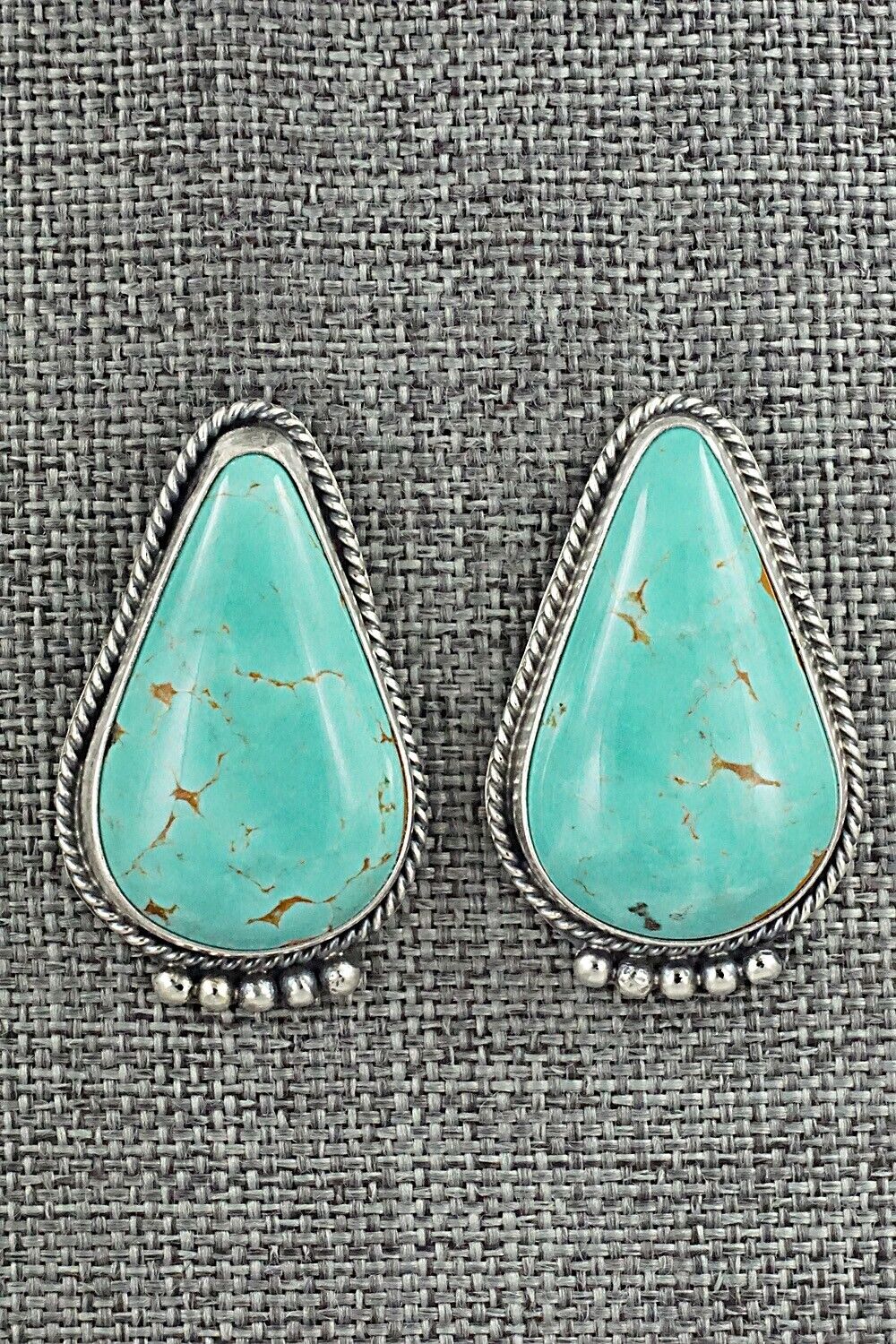 Turquoise & Sterling Silver Earrings - Rena Begay