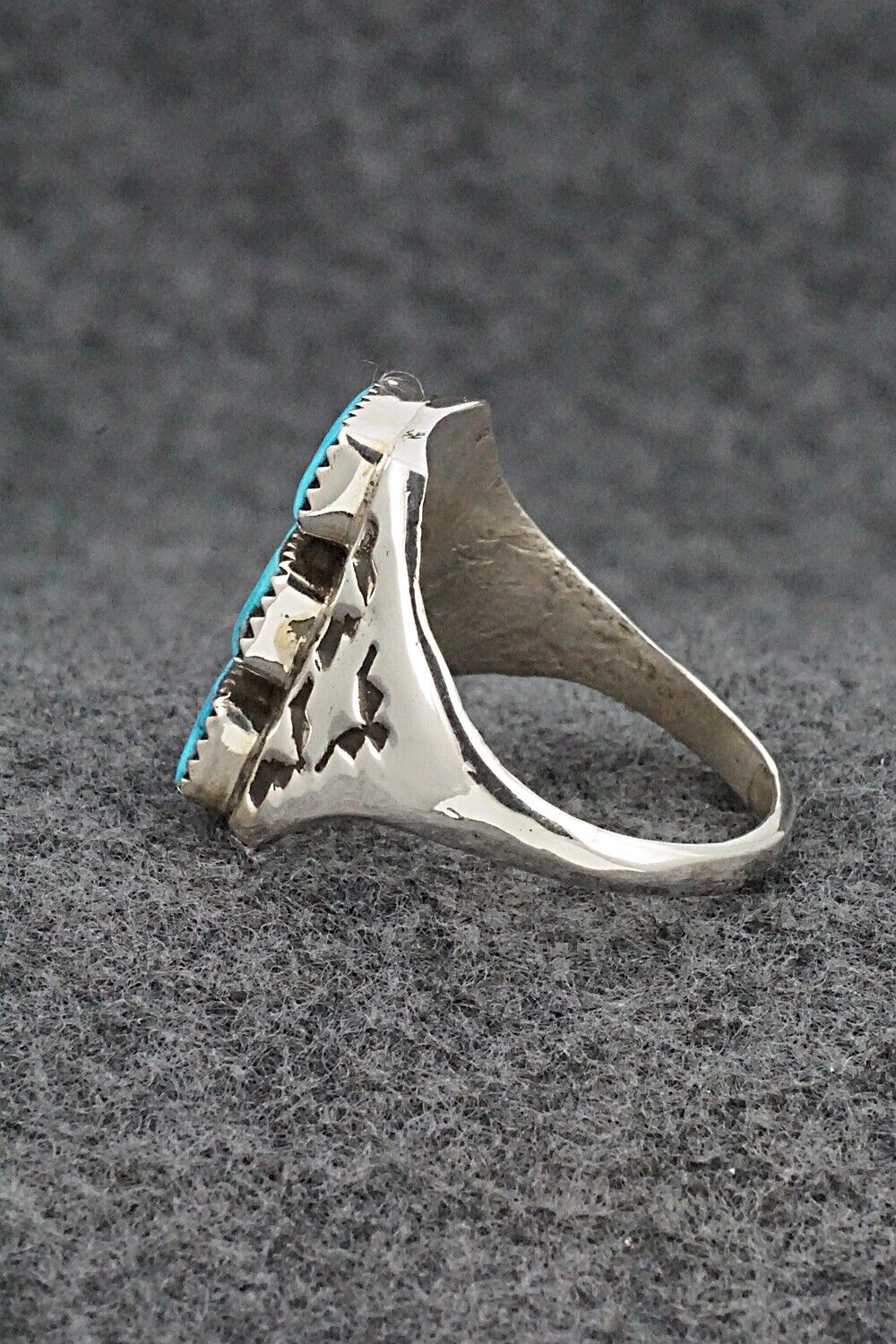 Turquoise & Sterling Silver Ring - Pauline Nelson - Size 14.5