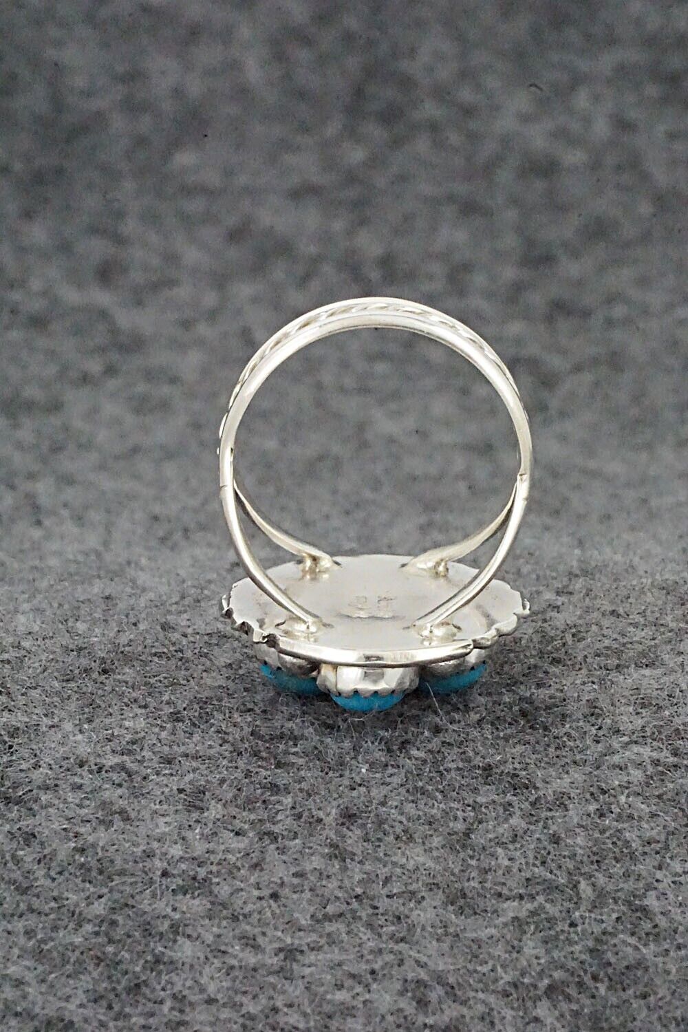 Turquoise & Sterling Silver Ring - Melvin Chee - Size 8
