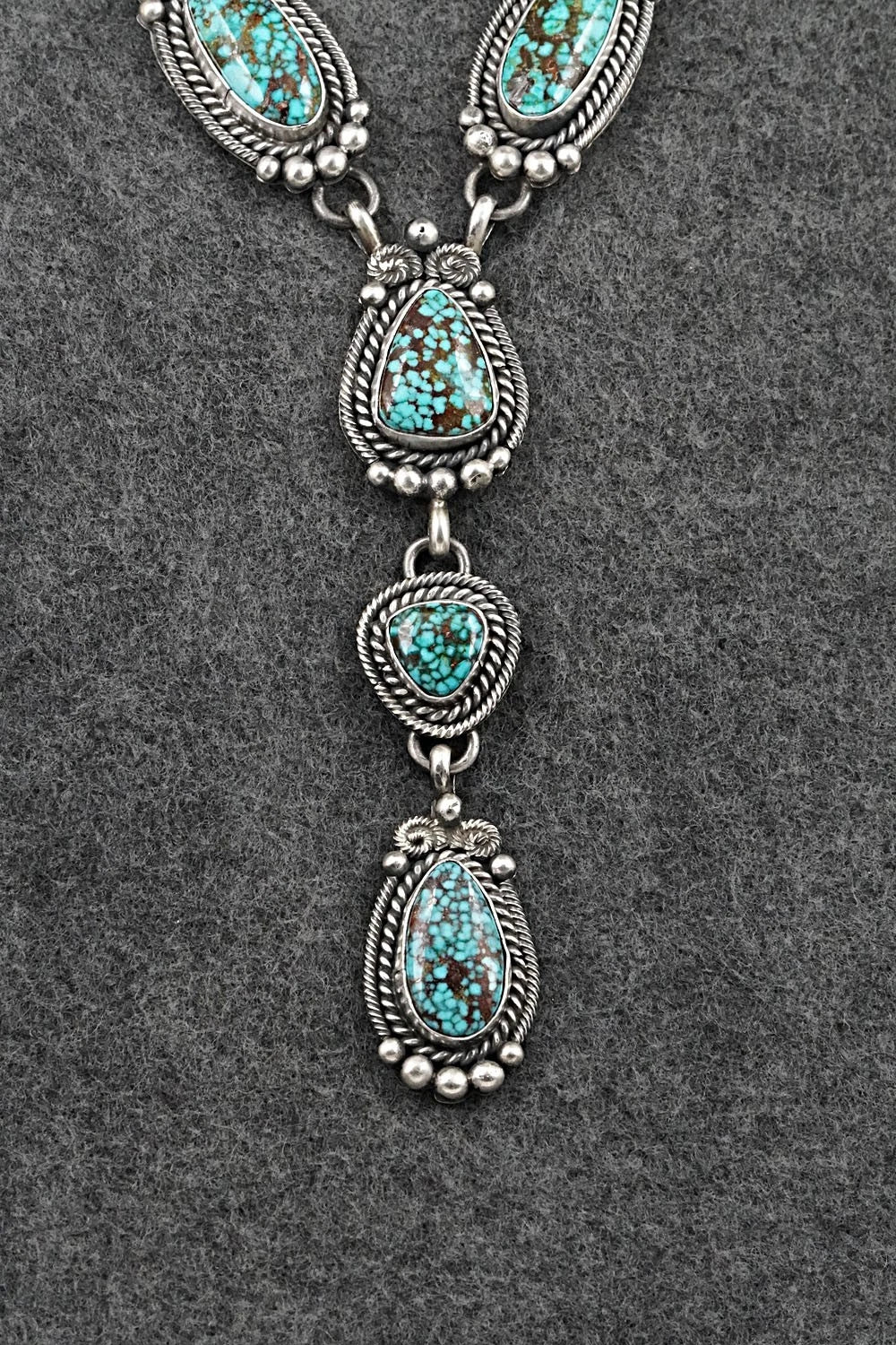 Turquoise & Sterling Silver Necklace and Earrings Set - Rosita Calladitto