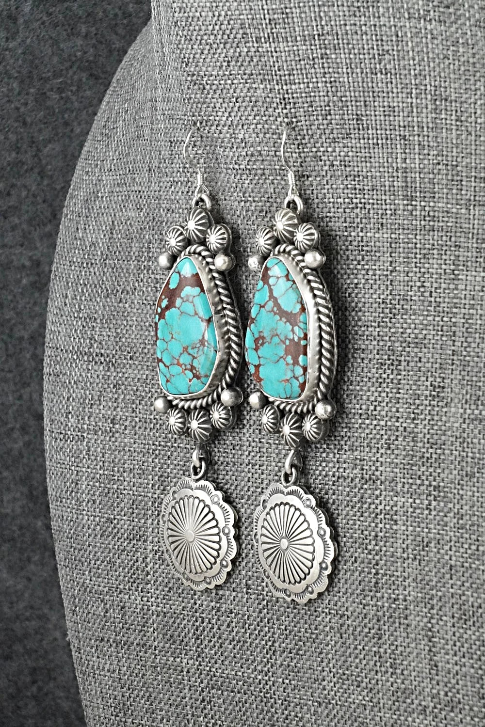Turquoise & Sterling Silver Earrings - Michael Calladitto