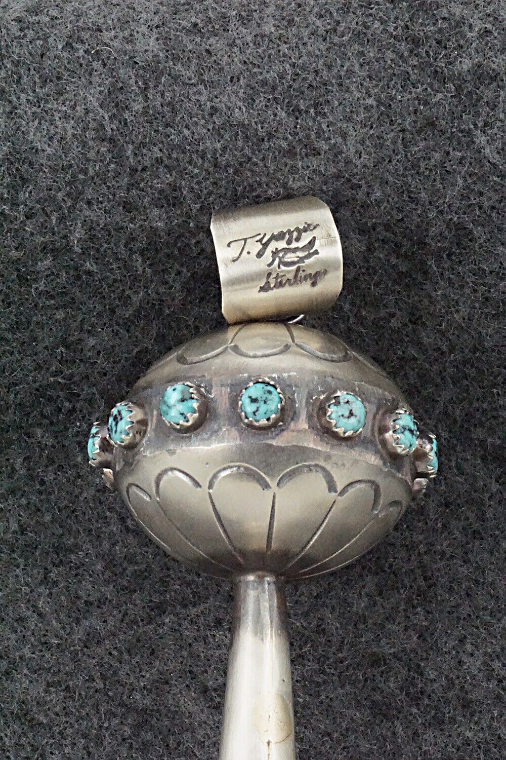 Turquoise & Sterling Silver Pendant - Tim Yazzie