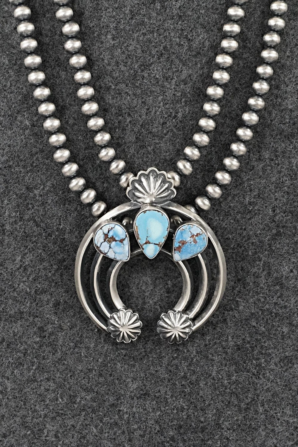 Turquoise & Sterling Silver Necklace - Davey Morgan