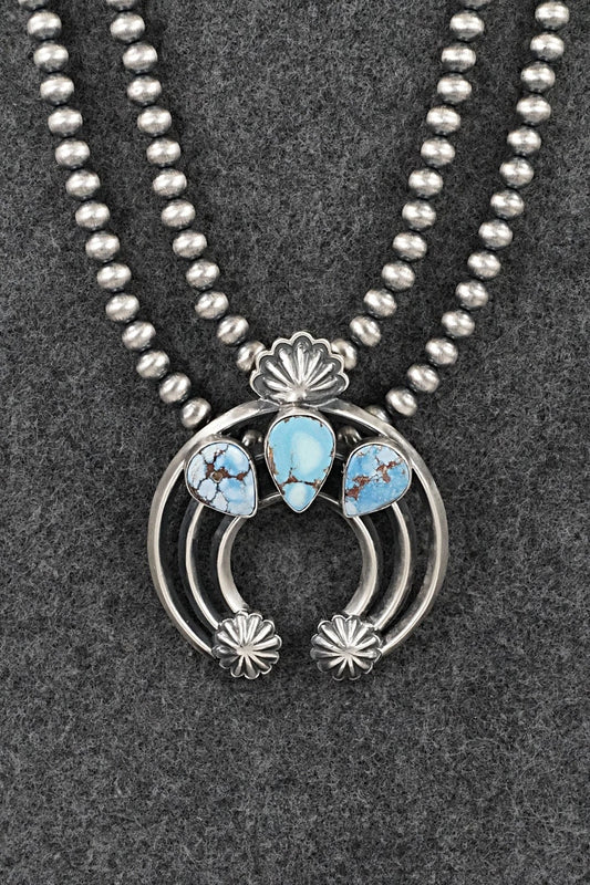 Turquoise & Sterling Silver Necklace - Davey Morgan