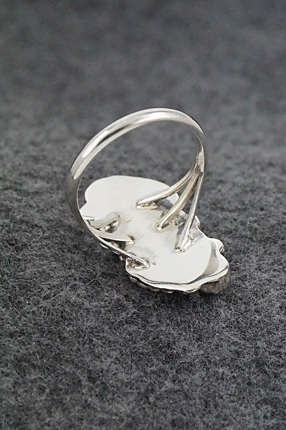 Coral & Sterling Silver Ring - Alice Rose Saunders - Size 9