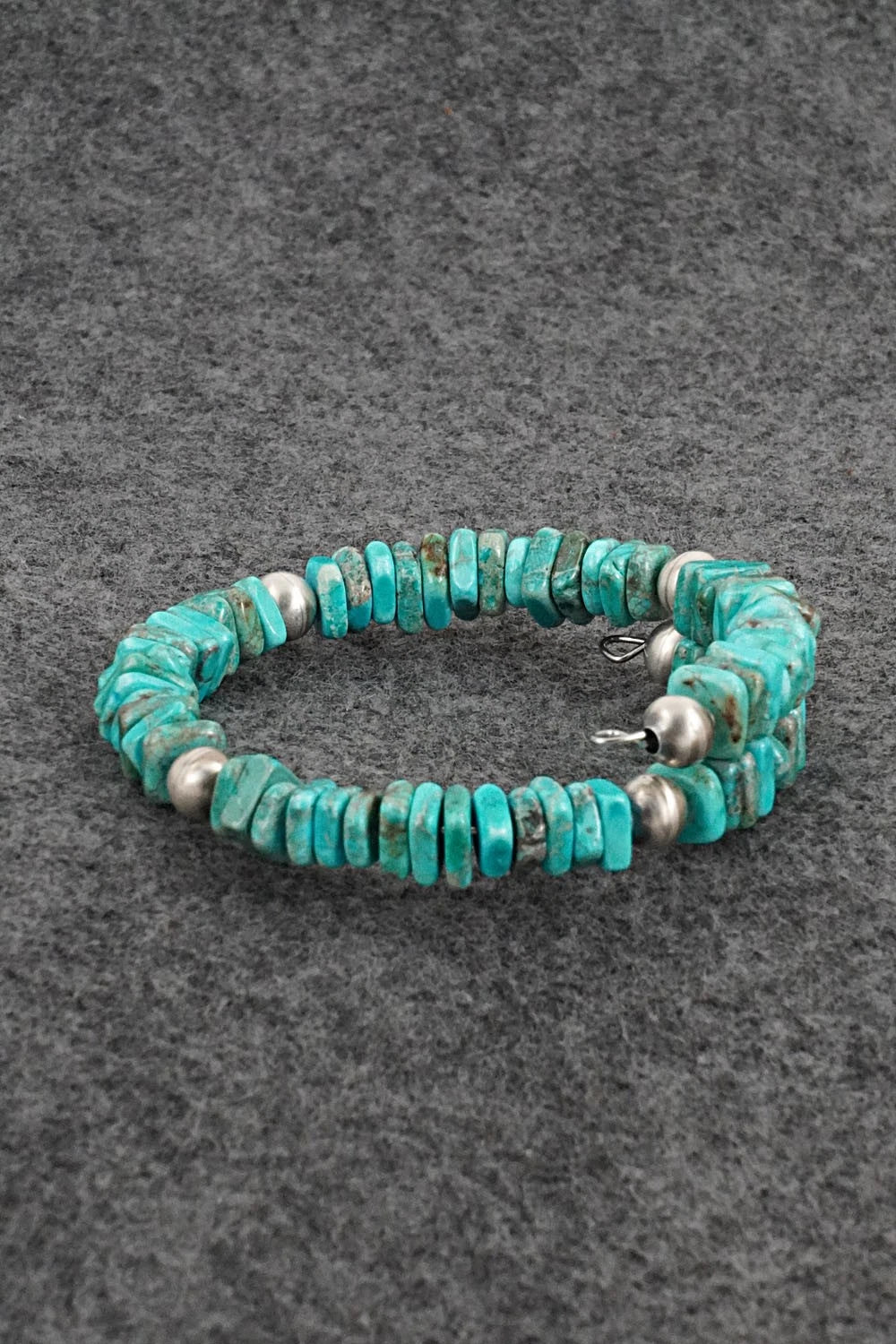 Turquoise & Sterling Silver Bracelet - Doreen Jake