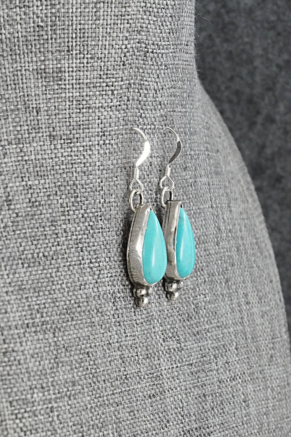 Turquoise & Sterling Silver Earrings - Robinson Martinez