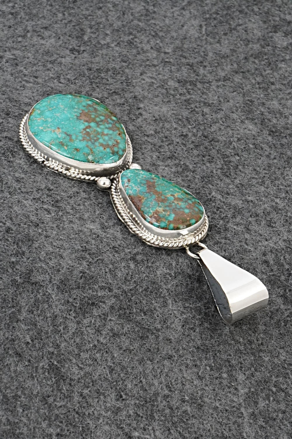 Turquoise & Sterling Silver Pendant - Eugene Gruber