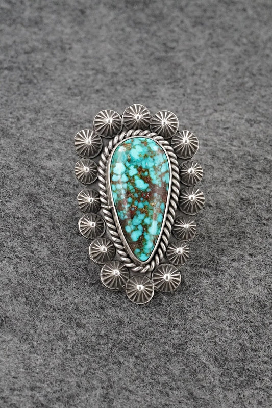 Turquoise & Sterling Silver Ring - Michael Calladitto - Size 8
