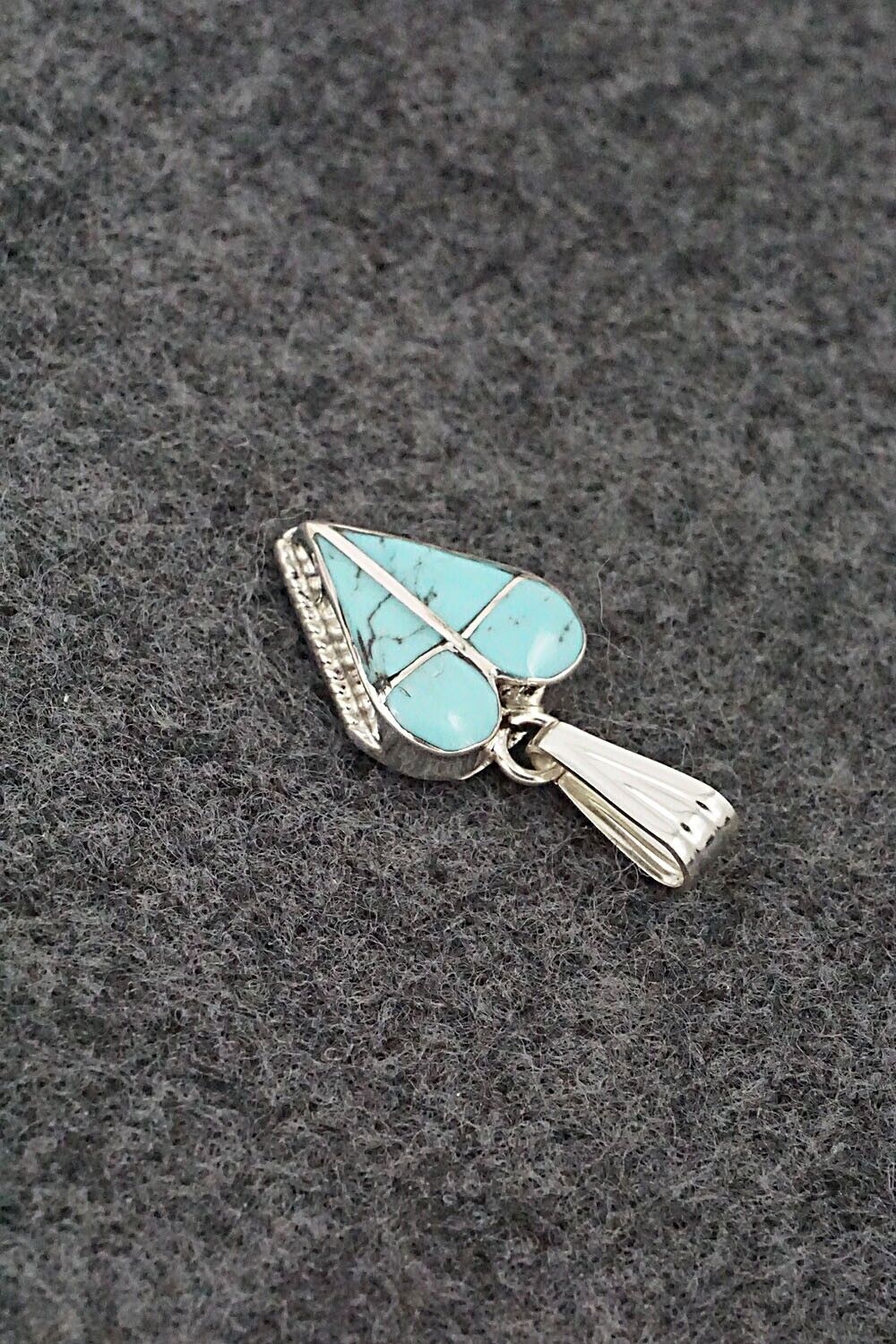 Turquoise & Sterling Silver Pendant - Velda Nastacio