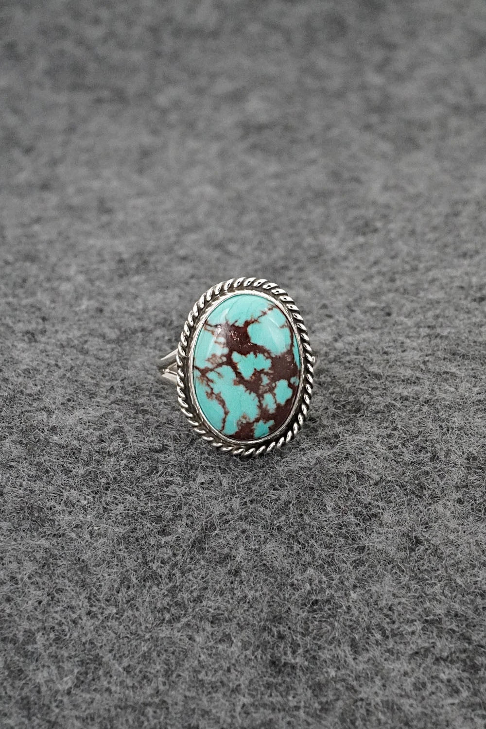 Turquoise & Sterling Silver Ring - Eugene Gruber - Size 5