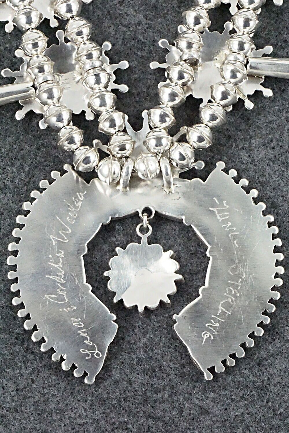Turquoise & Sterling Silver Squash Blossom Set - Lance & Cordelia Waatsa