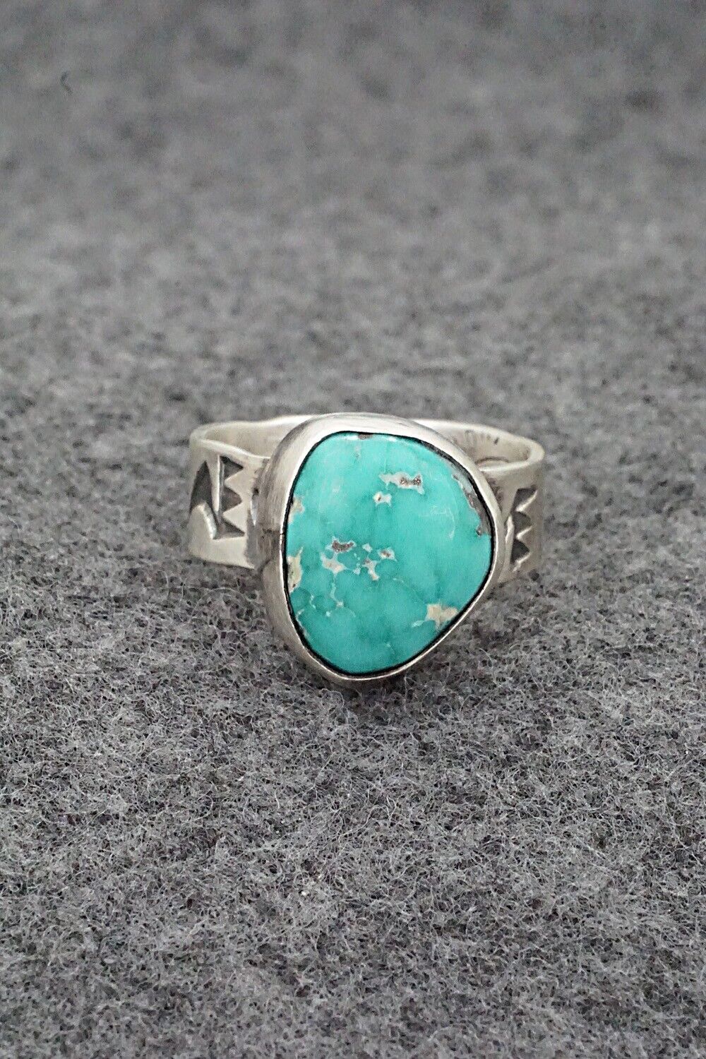 Turquoise & Sterling Silver Ring - Danny Henio - Size 8.5