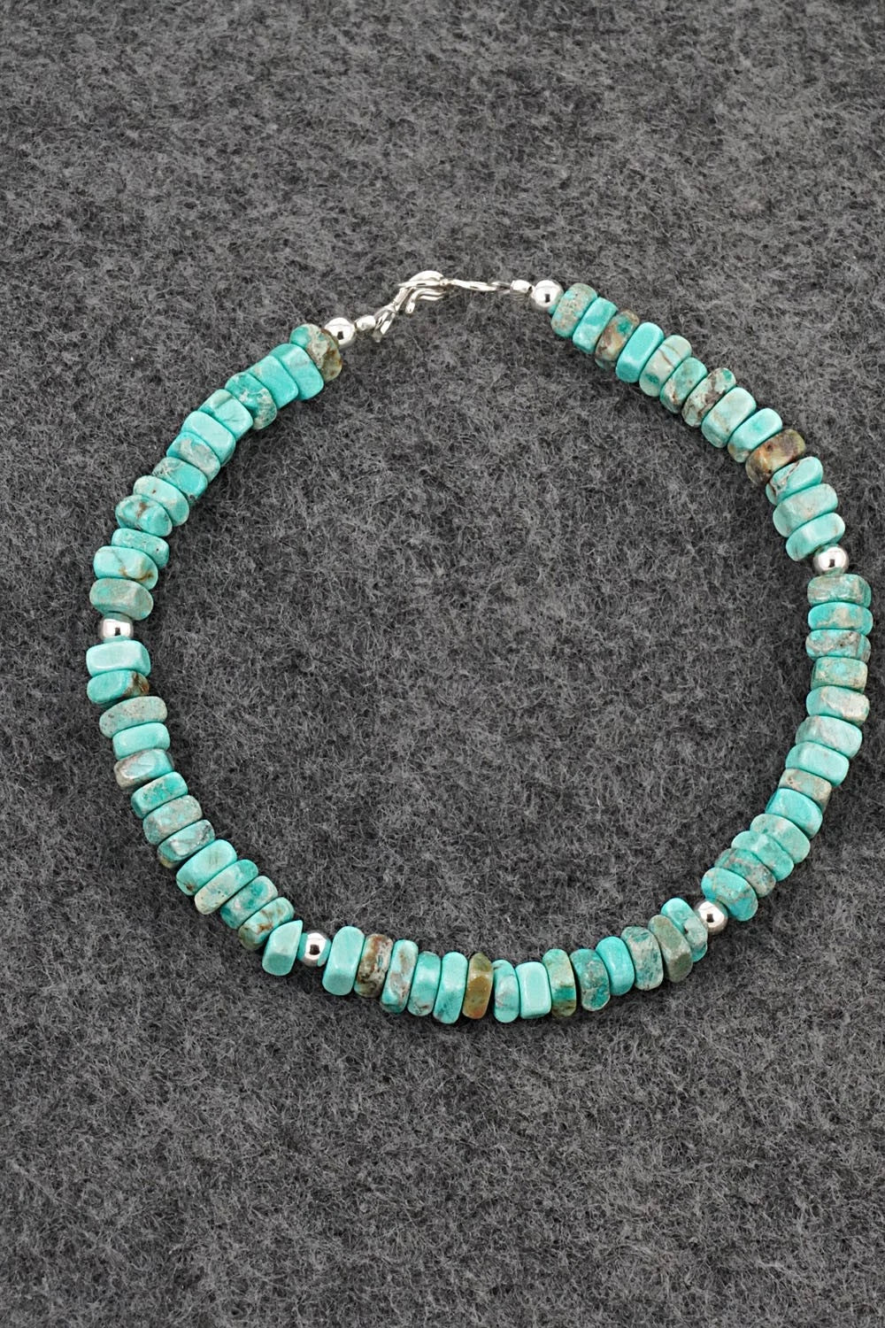 Turquoise & Sterling Silver Bracelet - Doreen Jake