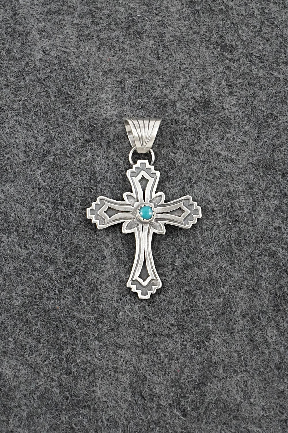 Turquoise & Sterling Silver Pendant - Robertson Martinez