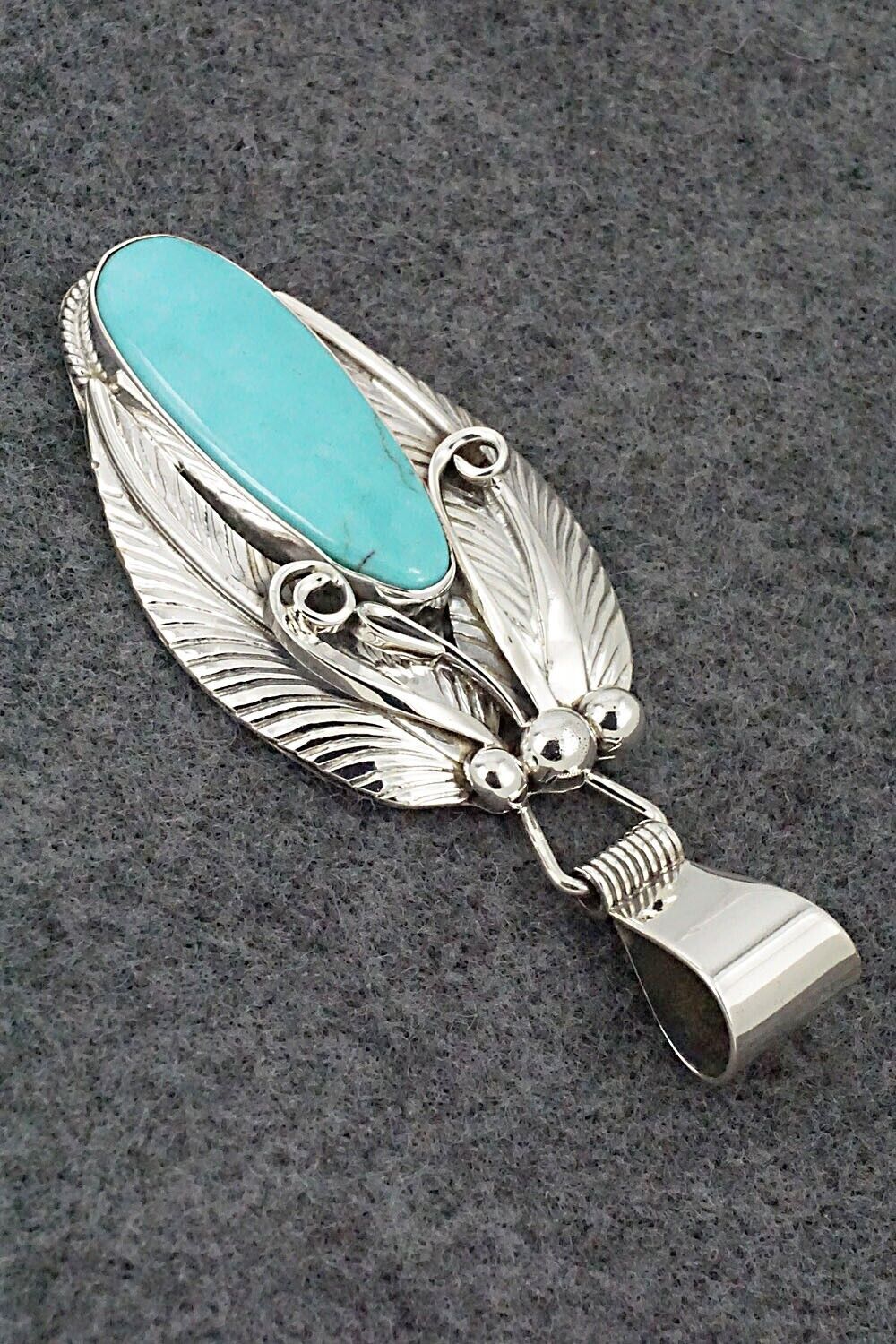 Turquoise & Sterling Silver Pendant - Davey Morgan