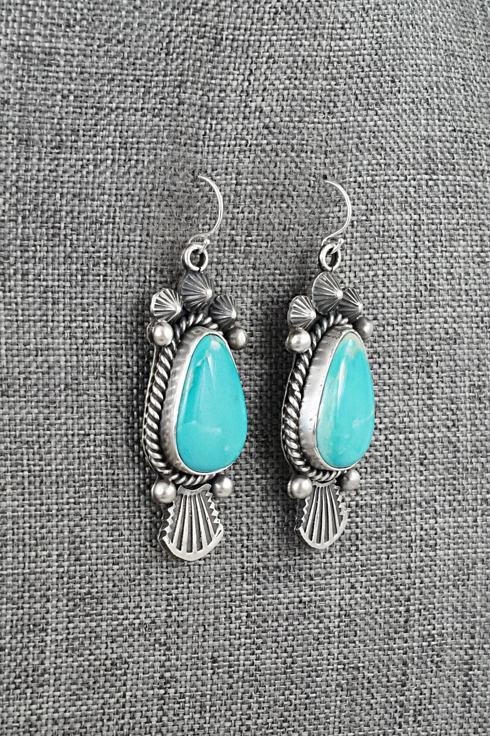 Turquoise & Sterling Silver Earrings - Michael Calladitto
