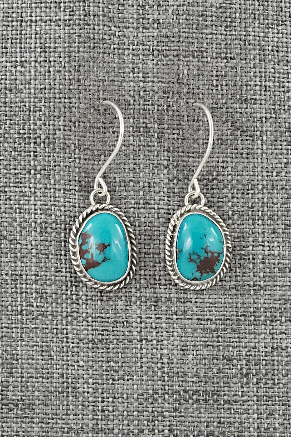 Turquoise & Sterling Silver Earrings - Eugene Gruber