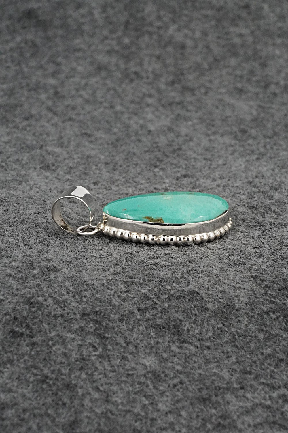 Turquoise & Sterling Silver Pendant - Larry Castillo