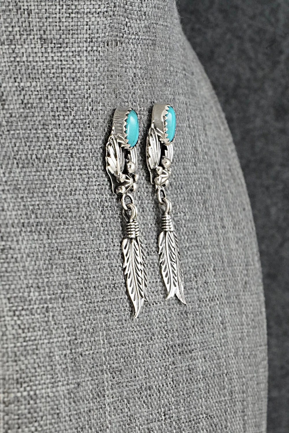 Turquoise & Sterling Silver Earrings - Marie Bahe