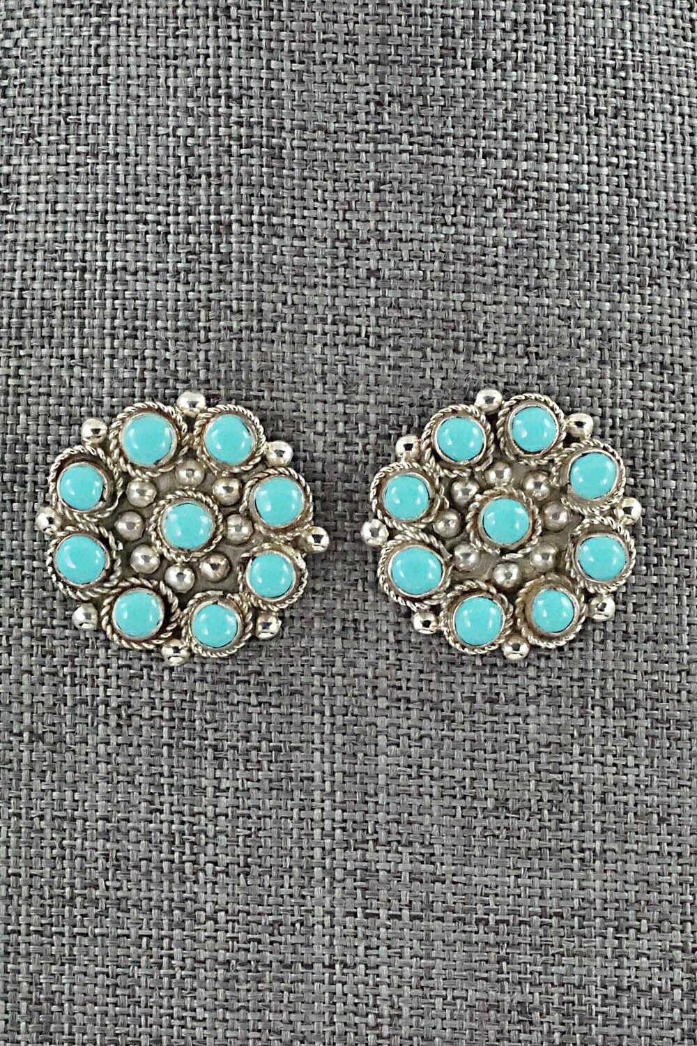 Turquoise and Sterling Silver Earrings - Terrance Panteah