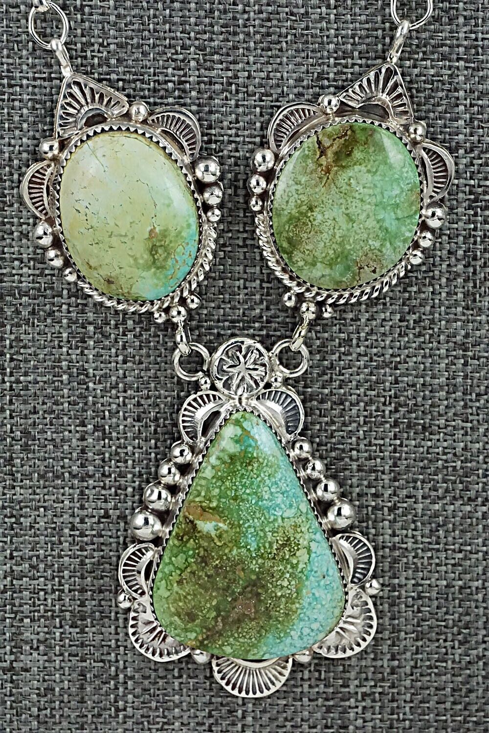 Turquoise and Sterling Silver Necklace - Anthony Brown