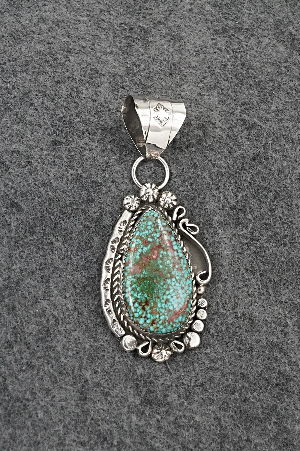 Turquoise and Sterling Silver Pendant - Phil Nez