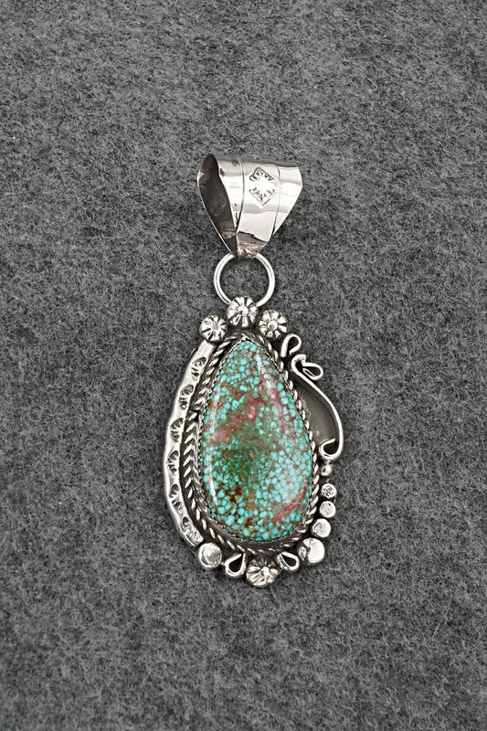 Turquoise and Sterling Silver Pendant - Phil Nez